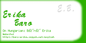 erika baro business card